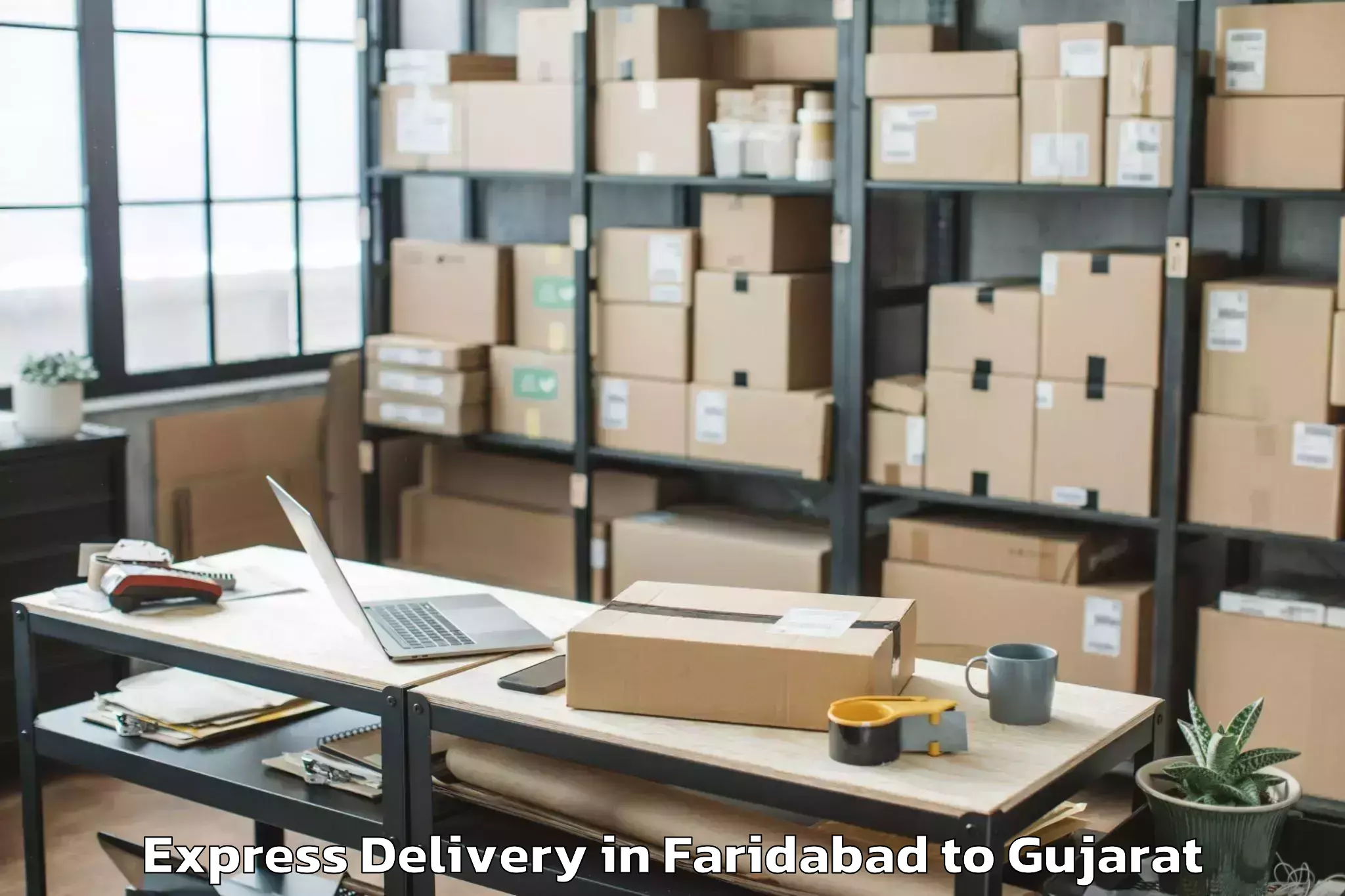 Affordable Faridabad to Jambughoda Express Delivery